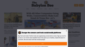 What Babylonbee.com website looked like in 2023 (This year)