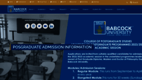 What Babcock.edu.ng website looked like in 2023 (This year)