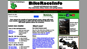 What Bikeraceinfo.com website looked like in 2023 (2 years ago)