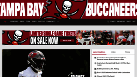 What Buccaneers.com website looked like in 2023 (This year)