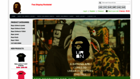What Bapeclothing.us website looked like in 2023 (This year)