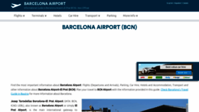 What Barcelona-airport.com website looked like in 2023 (This year)