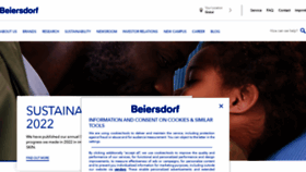 What Beiersdorf.com website looked like in 2023 (This year)