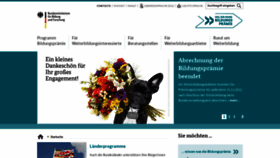 What Bildungspraemie.info website looked like in 2023 (This year)