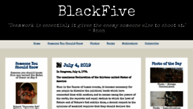 What Blackfive.net website looked like in 2023 (This year)