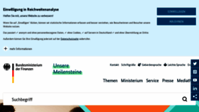 What Bundesfinanzministerium.de website looked like in 2023 (This year)
