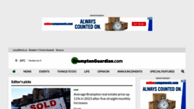 What Bramptonguardian.com website looked like in 2023 (This year)