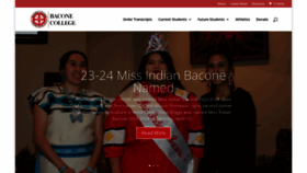 What Bacone.edu website looked like in 2023 (This year)