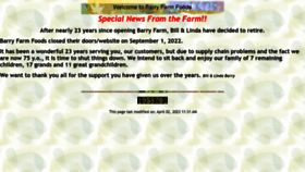 What Barryfarm.com website looked like in 2023 (This year)
