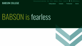 What Babson.edu website looked like in 2023 (This year)