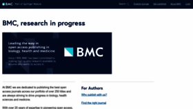 What Biomedcentral.com website looked like in 2023 (This year)