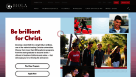 What Biola.edu website looked like in 2023 (This year)