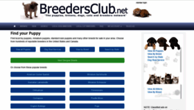 What Breedersclub.net website looked like in 2023 (This year)