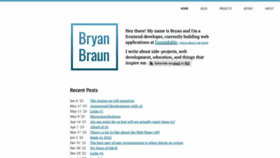 What Bryanbraun.com website looked like in 2023 (This year)