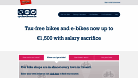 What Bikes4work.ie website looked like in 2023 (This year)