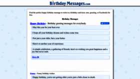 What Birthdaymessages.com website looked like in 2023 (This year)