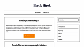 What Bkeok.hu website looked like in 2023 (This year)