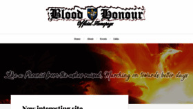 What Bloodandhonour.se website looked like in 2023 (This year)