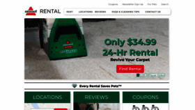 What Bissellrental.com website looked like in 2023 (This year)