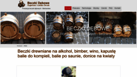 What Beczkidebowe.pl website looked like in 2023 (2 years ago)