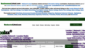 What Businesseslisted.com website looked like in 2023 (This year)