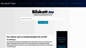 What Bilskatt.nu website looked like in 2023 (This year)