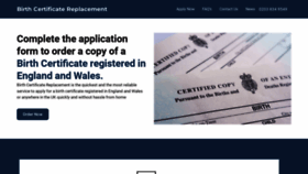 What Birthcertificatereplacement.uk website looked like in 2023 (This year)