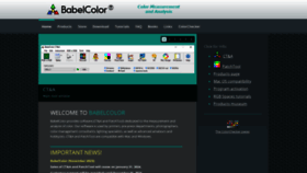 What Babelcolor.com website looked like in 2023 (This year)