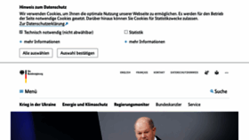What Bundesregierung.de website looked like in 2023 (This year)