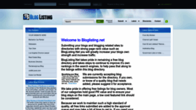 What Bloglisting.net website looked like in 2023 (This year)
