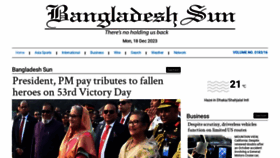 What Bangladeshsun.com website looked like in 2023 (This year)