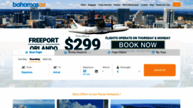 What Bahamasair.com website looked like in 2023 (This year)