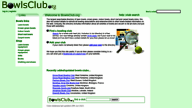 What Bowlsclub.org website looked like in 2023 (This year)