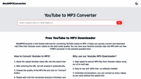 What Bestmp3converter.com website looked like in 2023 (This year)