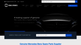 What Benzspares.com website looks like in 2024 