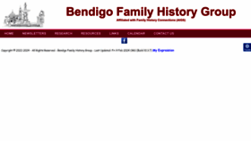 What Bendigofamilyhistory.au website looks like in 2024 