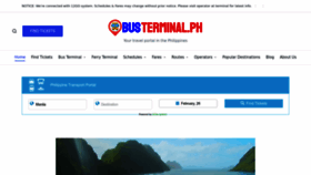 What Busterminal.ph website looks like in 2024 