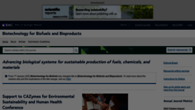 What Biotechnologyforbiofuels.com website looks like in 2024 