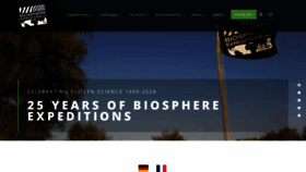 What Biosphere-expeditions.org website looks like in 2024 