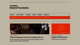What Berghof-foundation.org website looks like in 2024 