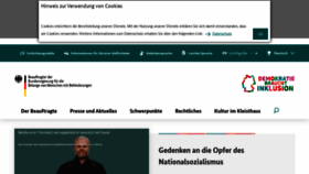 What Behindertenbeauftragte.de website looks like in 2024 