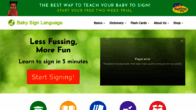 What Babysignlanguage.com website looks like in 2024 