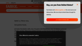 What Babboe.de website looks like in 2024 
