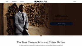 What Blacklapel.com website looks like in 2024 