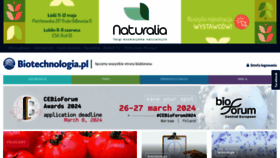 What Biotechnologia.pl website looks like in 2024 