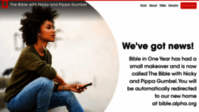 What Bibleinoneyear.org website looks like in 2024 
