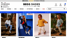 What Beggshoes.com website looks like in 2024 