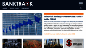 What Banktrack.org website looks like in 2024 