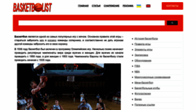 What Basketbolist.org.ua website looks like in 2024 