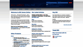 What Billjamesonline.com website looks like in 2024 